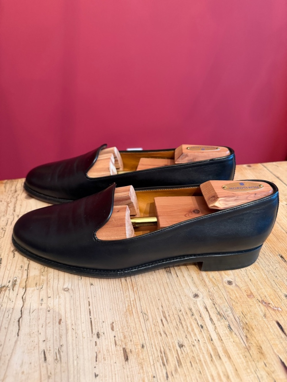 Polo Ralph Lauren Men’s Black Leather Tuxedo Loafers - Picture 2 of 10